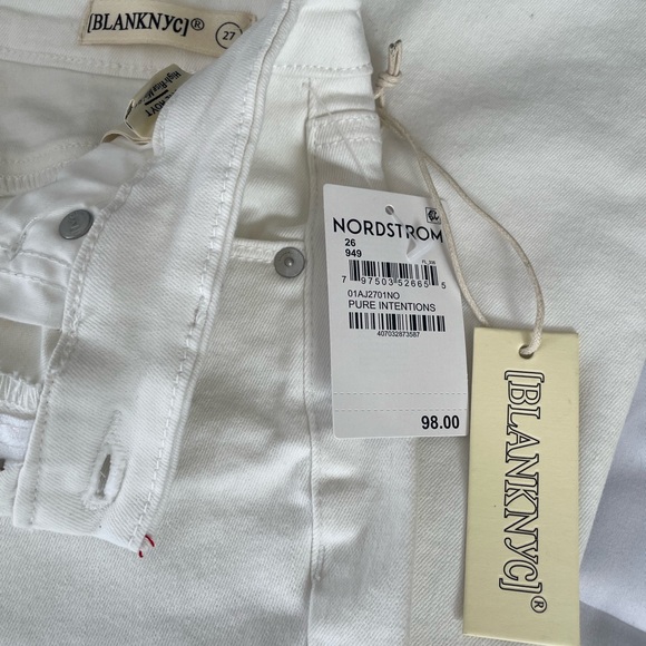 Blank NYC White High Rise Mini Flare Size 26 - Picture 6 of 11